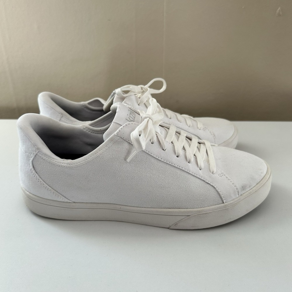 Kizik Irvine Sneaker Size 9.5 Wide Womens White Slip On Hands Free Low Profile